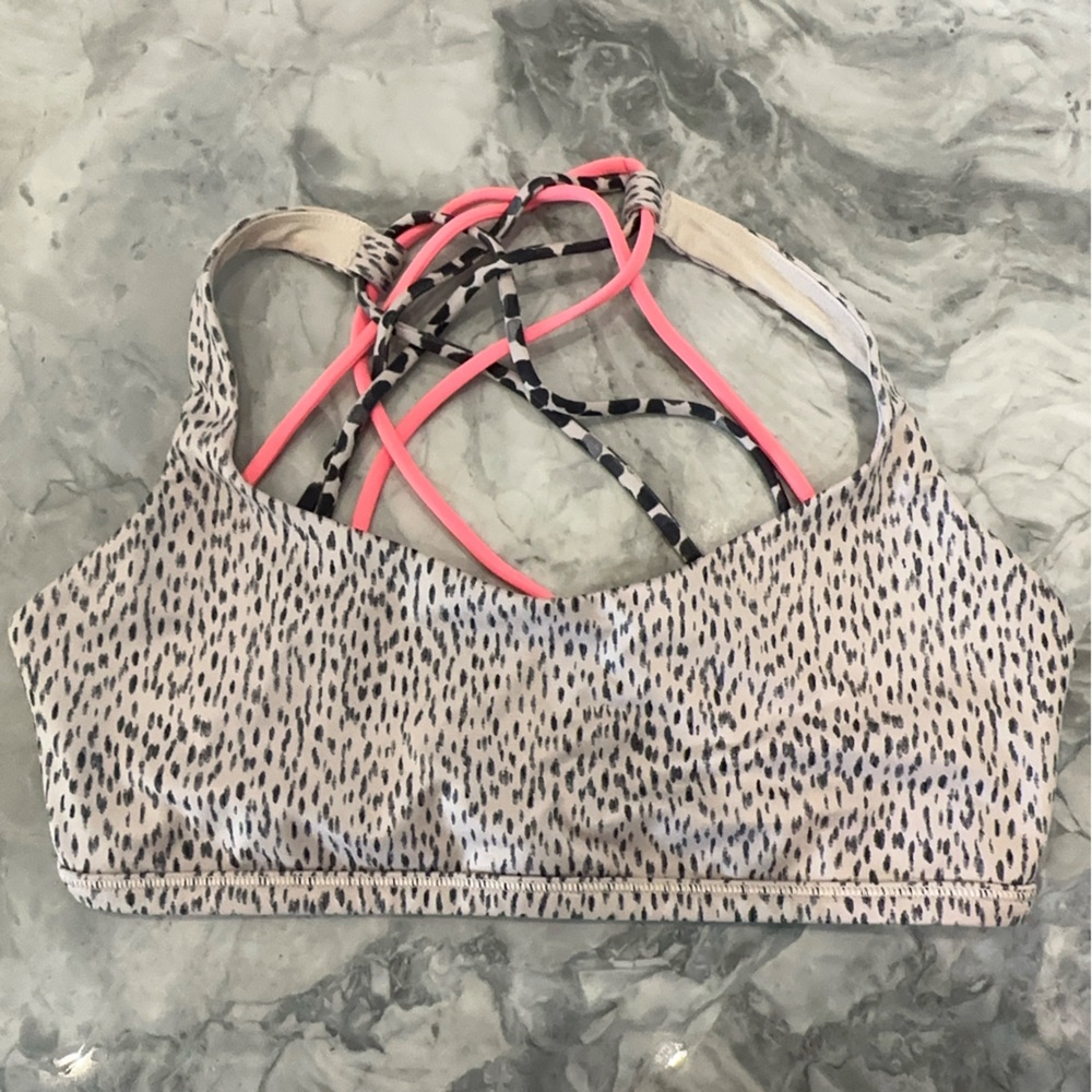 Lululemon Free To Be Spotted Animal Print Sports Bra